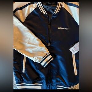 UC San Diego Satin Bomber Jacket Mens M